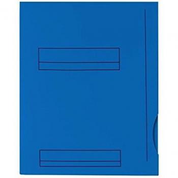 Subcarpetas de 2 solapas con marco de indexación - Kraft 160 g - azul - paquete de 50