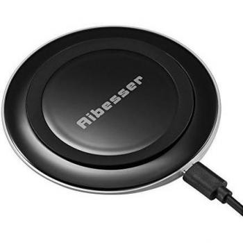 aibe sser Wireless Qi Cargador carga W07 Qi Wireless Charger Pad Dock Station cargador por inducción para Samsung Galaxy S7/S7 Edge/S6/S6 Edge, Nexus 4/5/6/7, htc 8 x, LG G4 y todos los otros dispositivos habilitados para Qi