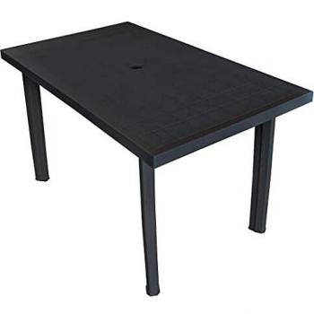 vidaXL Mesa Jardín 126x76x72 cm Gris Mueble Comedor Mobiliario Patio Terraza
