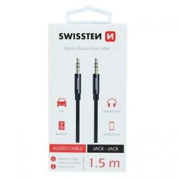 Cable de Audio Textil Jack 3.5mm Macho-macho 1.5m Negro