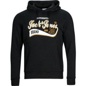 Sudadera Jack & Jones Logo Sweat Hood Negra - Hombre