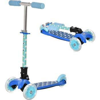 Homcom Patinete Infantil Plegable 3 Ruedas Azul