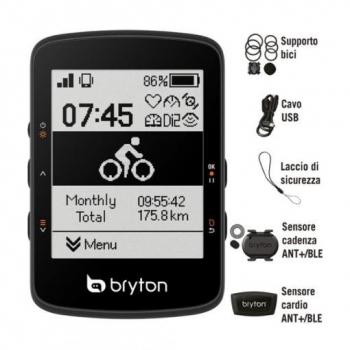 Ciclocomputador GPS Bryton Rider 460D con Sensor de Cadencia y Banda Cardíaca