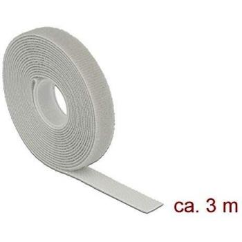 Brida de Cables de Velcro 3m x 13mm - Color Gris