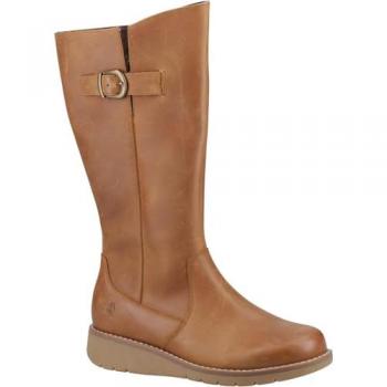 Hush Puppies Luna Tan Leather Women's Long Boots