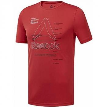 Reebok Wor Poly Graphic SS tee Camiseta, Hombre, rebred, M