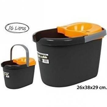 Mik - Cubo oval con escurridor orange, 16l.