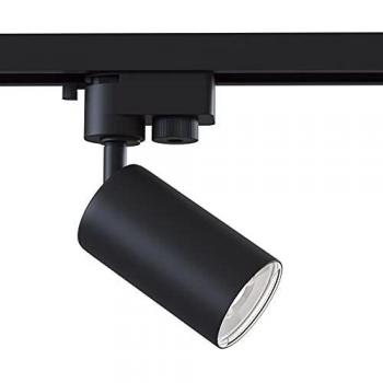 Lámpara de riel GU10 sistema monofásico negro ajustable y rotativa