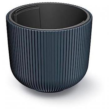 Maceta Milly Antracita con Depósito y Relieve - 34,9 x 34,9 x 29 cm - Capacidad 22 l