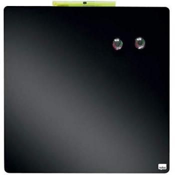 Nobo Pizarra Magnética Pequeña de Color, Sin Marco, Borrado en Seco, Fácil de Limpiar, Aptas Para Uso En Pared, Casa y Oficina, 360 x 360 mm, Negro, 1903774