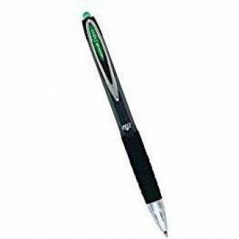 Uni-Ball UMN-207 Signo 207RT Retractable gel pen Verde - Bolígrafo de gel, Acero inoxidable, De plástico, Caucho, 0,7 mm, Metal