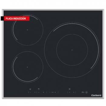 Placa de Inducción Corberó CCIM3FBS324 - 3 Zonas, Potencia 7400 W, Touch Control, 3 Boosters, Zona Grande 32 cm, Bordes Biselados, Función