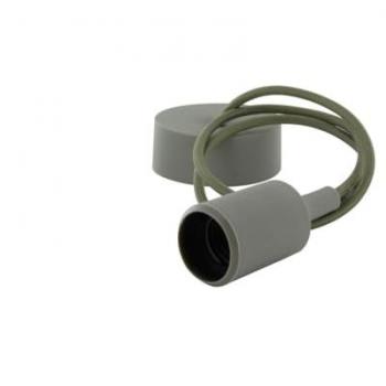 Kit de Iluminación Colgante de Silicona Verde Oliva 1m