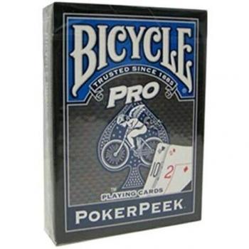 Baraja de Poker Profesional Bicycle Pro PokerPeek - Reverso Aleatorio Rojo y Azul, Acabado Especial para Magia y Cardistry