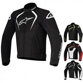 Alpinestars Chaqueta de moto T-jaws Waterproof, negro/blanco/rojo, talla L