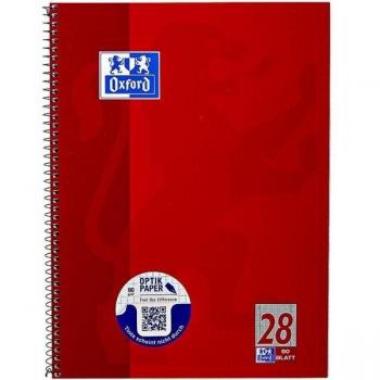 Cuaderno Universitario Oxford A4+ Cuadriculado 80 Hojas 90g/m² Perforado con Márgenes Izquierdo y Derecho