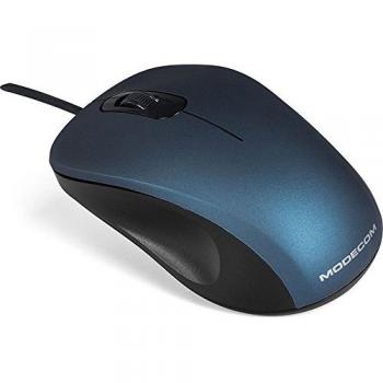 Ratón óptico Modecom MC-M10 Azul - Ergonomía y precisión para diestros y zurdos