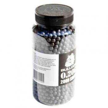Bulldog - Balines (2000 unidades, 6 mm, 0,20 g), color negro