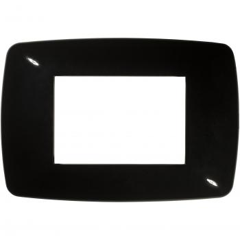 Placa Brio 3 módulos color negro - 3203/N