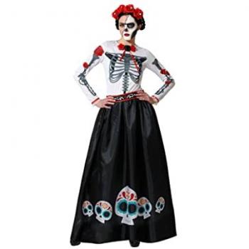 Disfraz Esqueleto Mexicano Catrina Mujer XXL Multicolor