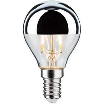 Paulmann 28369 LED Mini Globe 2,5W, E14, 230V, Cúpula espejo Plateado, 2700K, 2.5 W, 8x4.5x8 cm