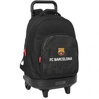 Mochila Escolar Safta F.C. Barcelona Black 33 x 45 x 22 cm, Mochila Grande con Ruedas, Compacta, Extraíble, Ideal para Niños de Diferentes Edades, Cómoda y Vers