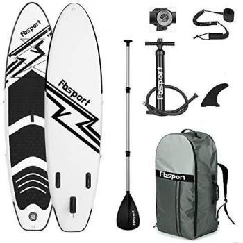 FBSPORT Tabla Sup Hinchable, Tabla de Stand Up Paddling, Tabla Paddle Surf Hinchable, Tabla de Sup, Tabla de Surf Kit con Remo de Aluminio+Bomba+Aleta Desprendible | Longitud: 320cm