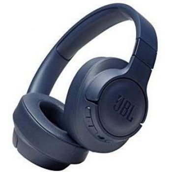 JBL T750BTNC Auriculares Over Ear inalámbricos con Bluetooth y cancelación de ruido activa, auriculares de diadema ligeros con batería de hasta 15 horas y cable extraíble, color azul