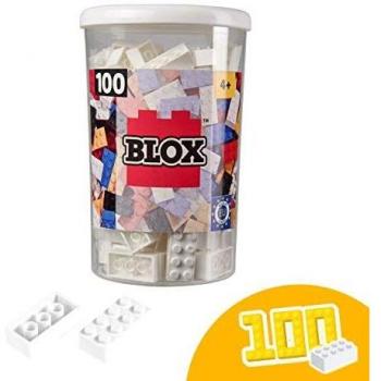 Blox - Bote de 100 Bloques, Color Blanco