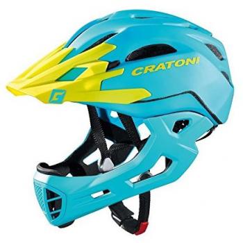 Cratoni C-Maniac, Cascos Multiuso, Casco de biclieta, Azul-Amarillo, Tamaño: S/M
