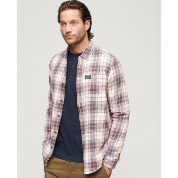 Camisa de leñador de algodón orgánico con logotipo Vintage