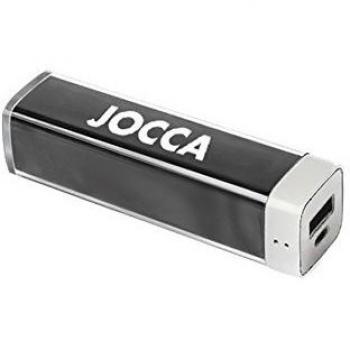 Jocca 1167N - Cargador de batería portátil con 4 adaptadores y Cable USB, Color Negro y Blanco