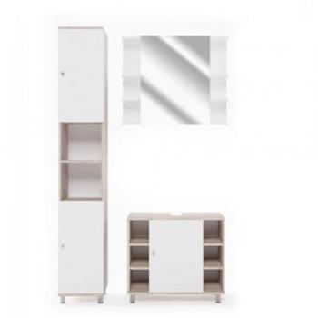 Conjunto de muebles de baño Vicco Fynn, Sonoma, 3 piezas, con mueble alto