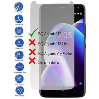 Todotumovil Protector de Pantalla BQ Aquaris U2 de Cristal Templado Vidrio 9H para movil