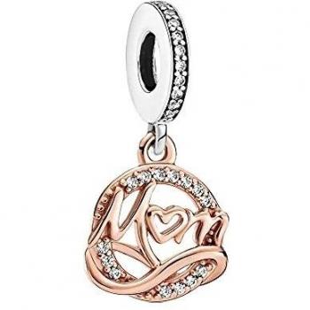 Pandora Colgante para mamá de oro rosa, 12 mm