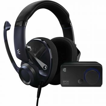 EPOS H6 Pro + GSX 300 - Auriculares Acústicos Abiertos Gaming con Micrófono para PC, PlayStation y Xbox - Sonido Envolvente 7.1 y Estéreo de Alta Resolución