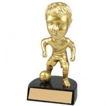 Oro macho trofeo de fútbol