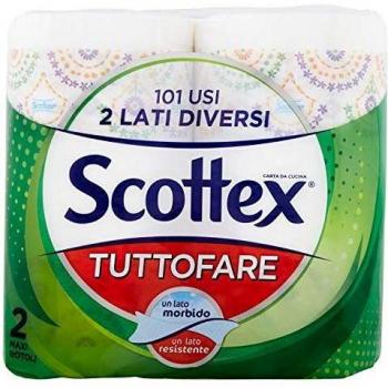 Scottex Tuttofare, papel higiénico con doble capa, maxi rollos 2 Maxi Rotoli