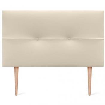 Cabecero Tapizado de Polipiel Vainilla AQUALINE Pro 95x105cm con Patas para Camas 70/80/90