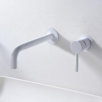Grifo monomando empotrado para lavabo Etna Imex - Color blanco mate, modelo IMEX GLT023/BL