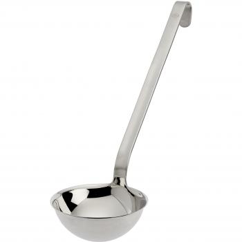 RÖSLE Stainless Steel Soup Ladle with Hook Handle, 34.5 cm