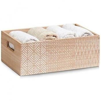 Zeller 15108 Nordic - Caja, madera, natural, 29,5 x 19,5 x 11 cm