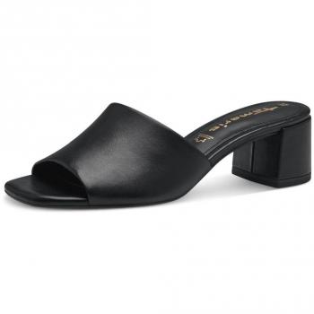 Mules de tacón para mujer Tamaris 27204-42 en cuero negro