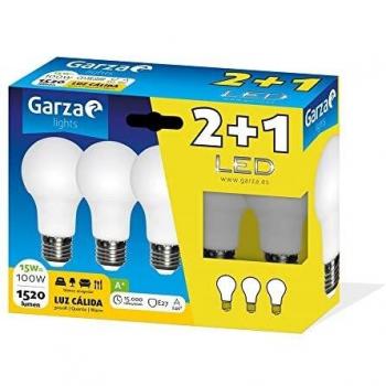 LED BOMBILLA STD 15W E27 240º 1520LM 30K CJ 2+1