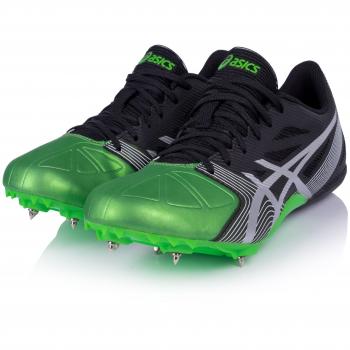 Asics - Hypersprint 6 - Zapatillas con Clavos - Onyx/Silver/Flash Green