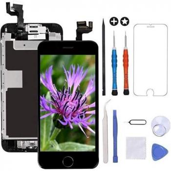 GULEEK Pantalla para iPhone 6s 4.7 LCD Táctil Pantalla con Cámara Frontal,Sensor de proximidad,Altavoz, ensamblaje de Marco digitalizador y Kit de reparación
