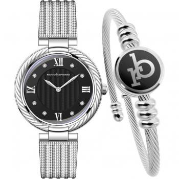 Reloj RoccoBarocco Luxury® Conjunto Black Matt & Pattern - Roccobarocco RB.4469S-01M Ladies Watch and Bangle Set