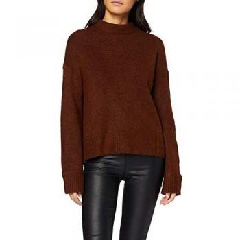 Vero Moda Vmrana LS Highneck Blouse Boo BF suéter, Marrón