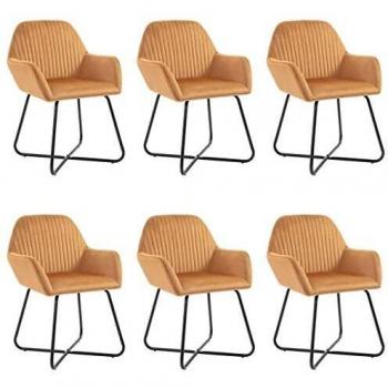 Modern Cream Velvet Dining Chairs Set of 6