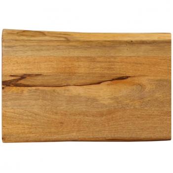 Tablero de mesa borde natural madera maciza mango 50x40x3,8 cm